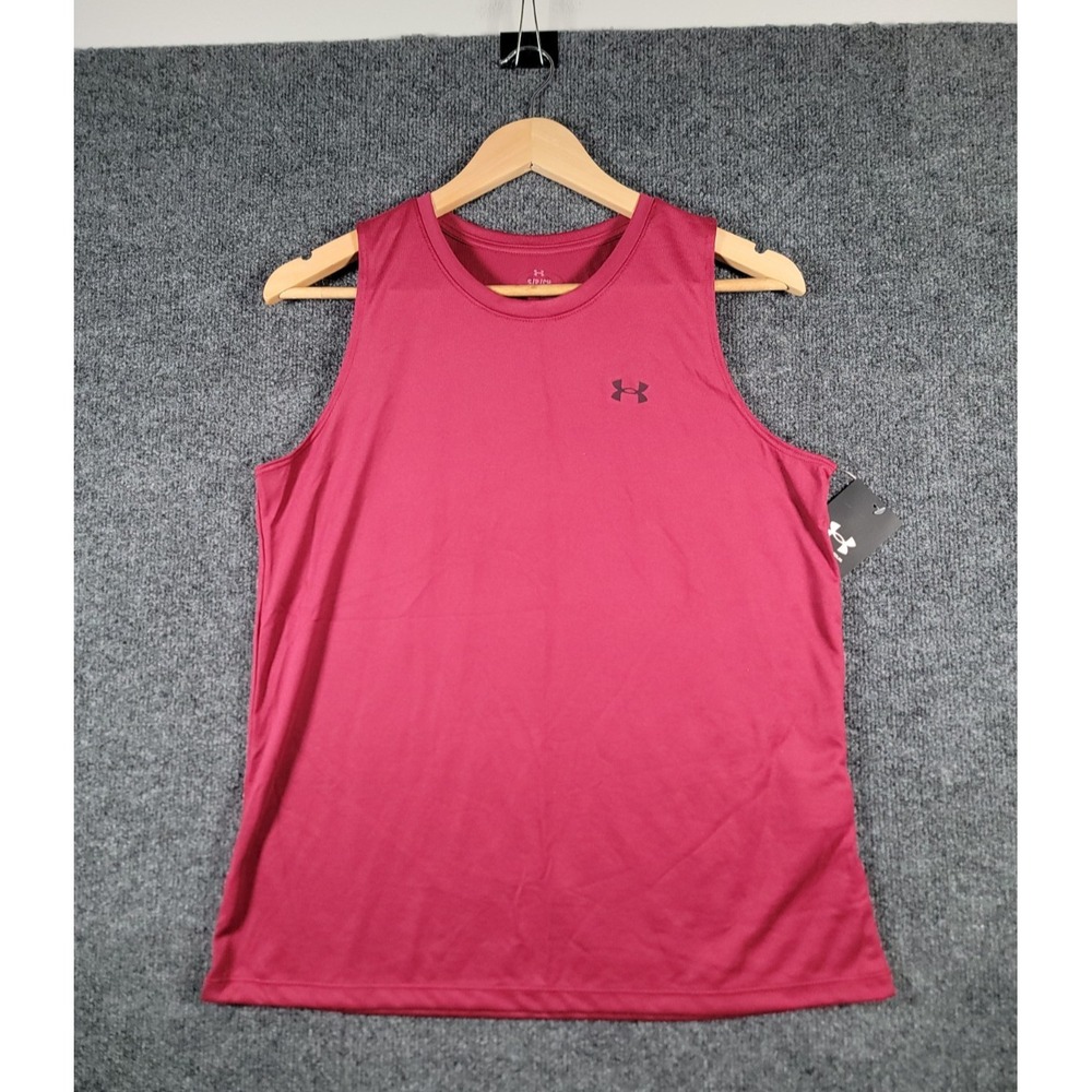 Under Armour Tech Tank Top Sleeveless Gym Shirt Womens Small Burgundy NWT